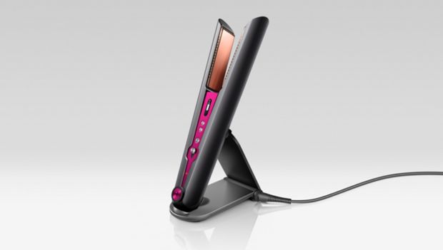 Straightener being placed in dock