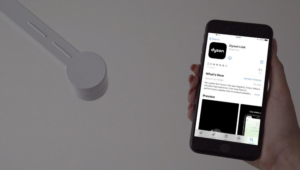 Bilde fra video om å bruke Dyson Link-appen