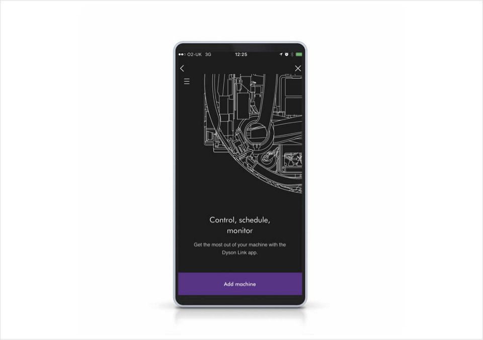 App Dyson Link sullo schermo di uno smartphone