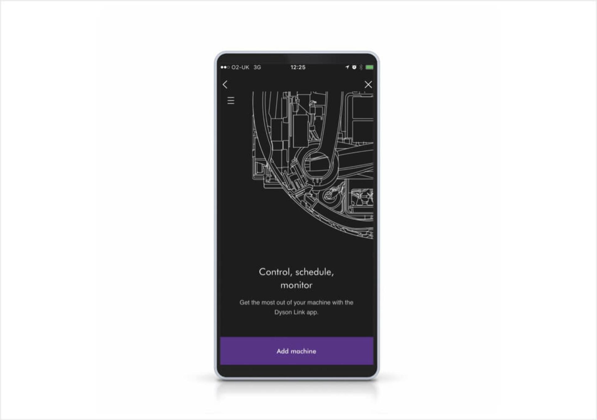 Aplikacja Dyson Link na ekranie smartfona