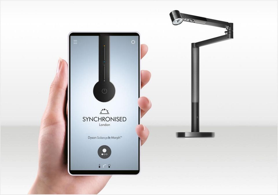 App che mostra la lampada sincronizzata con la luce del giorno 