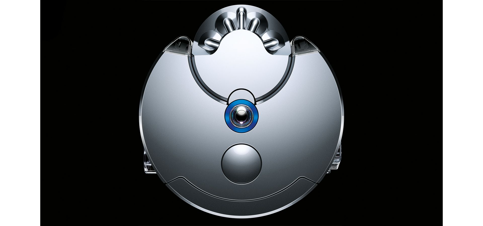 Nærbilde av Dyson 360 Eye under programvareoppdatering.