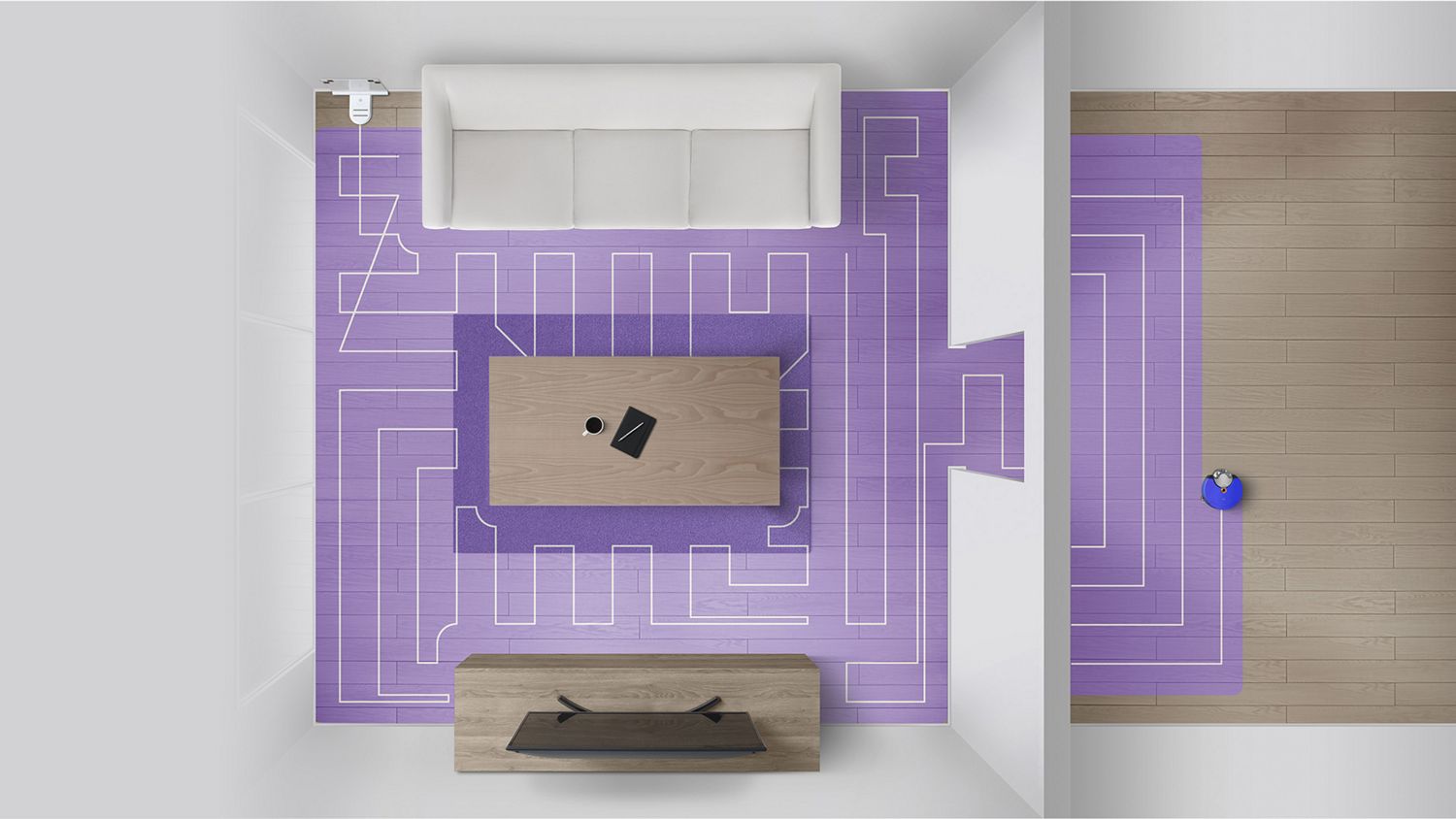 Dyson 360 Heurist™ robot vacuum mapping a room