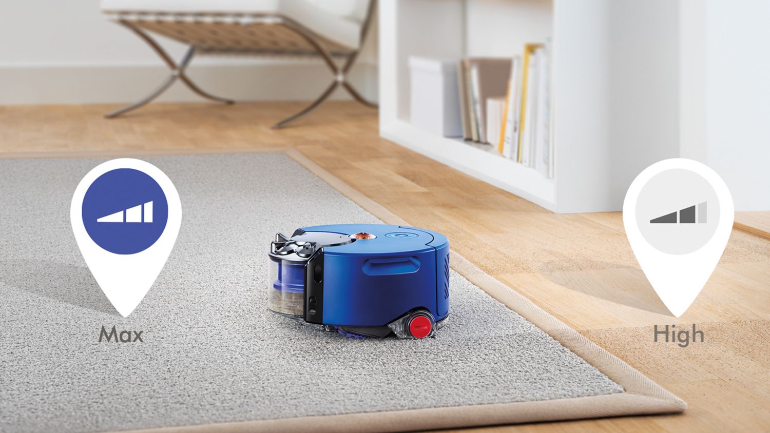 Robot vacuum with different floor types