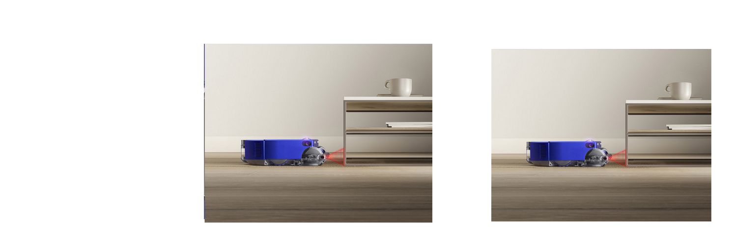 ロボット掃除機「Dyson 360 Vis Nav」がテーブルと遭遇 ロボット掃除機「Dyson 360 Vis Nav」がテーブルと遭遇