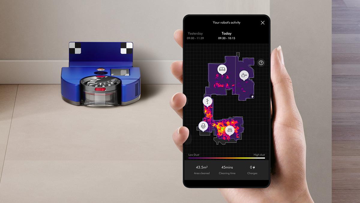 ディープクリーンのレポートを表示するMyDysonアプリの画面
