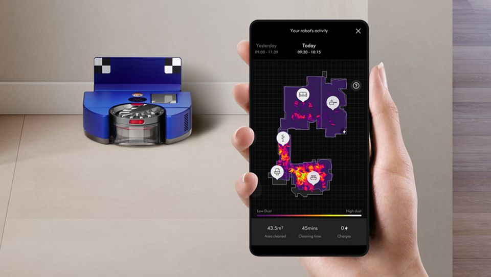 MyDyson app screen showing deep clean report