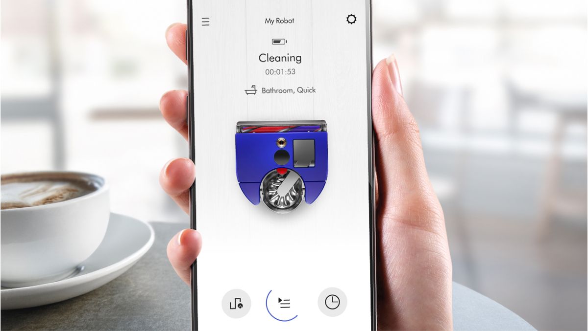 Controlling the Dyson 360 Vis Nav robot vacuum from a coffee shop