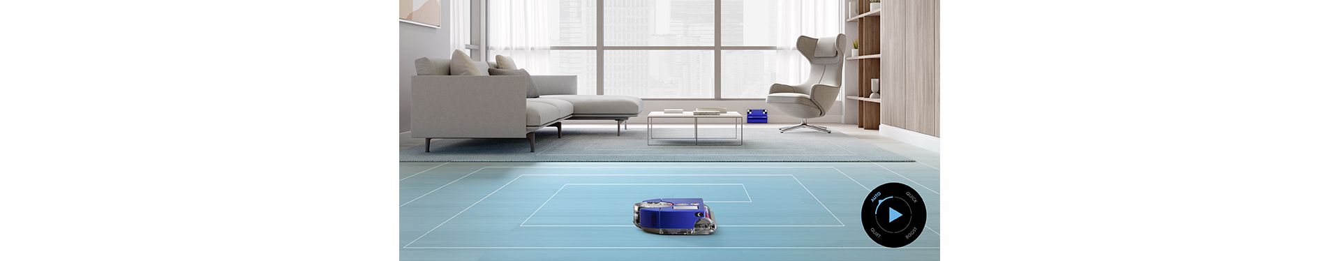 The robot vacuum cleaning multiple floor types