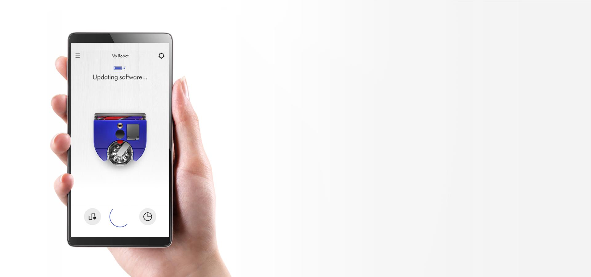 Dyson Link app showing robot home screen