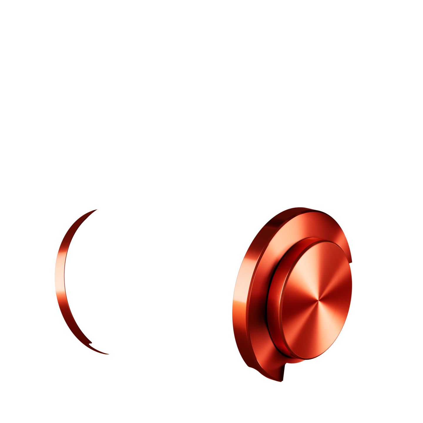 CNC Chrome Red Ohrpolster