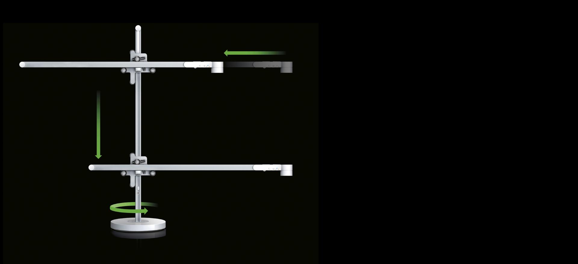 Gráfico de posicionamiento flexible de la lámpara