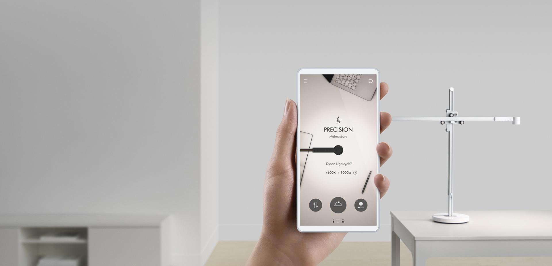 Una pantalla de smartphone con la app Dyson Link
