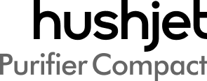 شعار جهاز منقي الهواء Dyson HushJet المدمج.