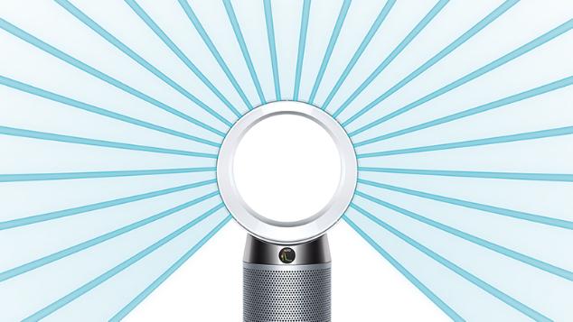 מסנן אוויר ומאוורר ™Dyson Pure Cool מזרים זרם אוויר חלק ועוצמתי ללא חבטות רוח