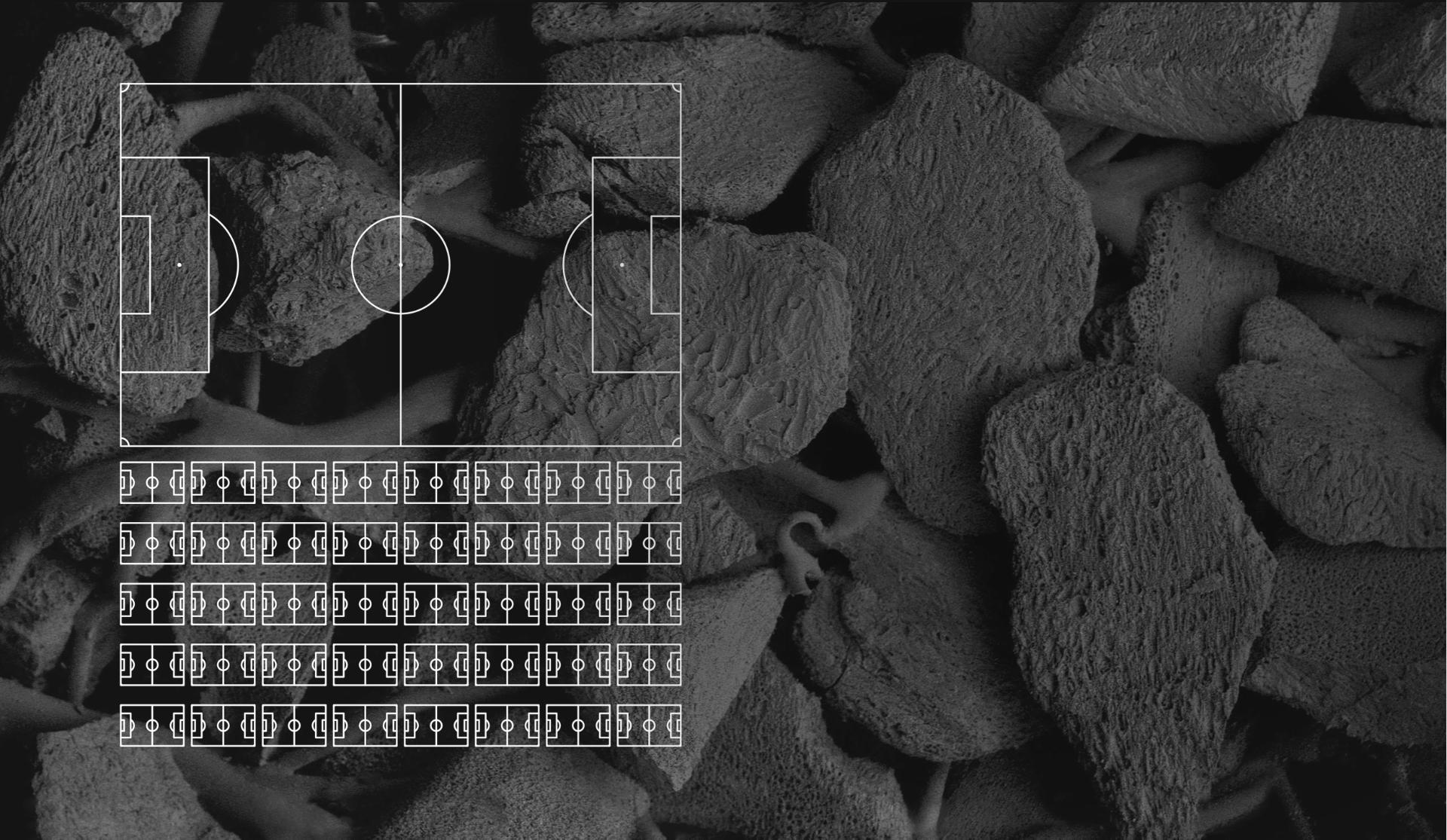 Sketch of football pitch