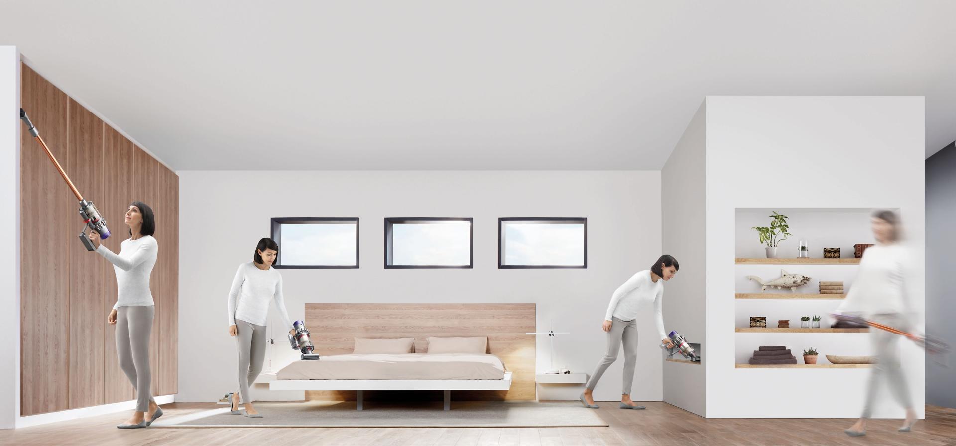 Home being cleaned with a Dyson Cyclone V10™ vacuum cleaner