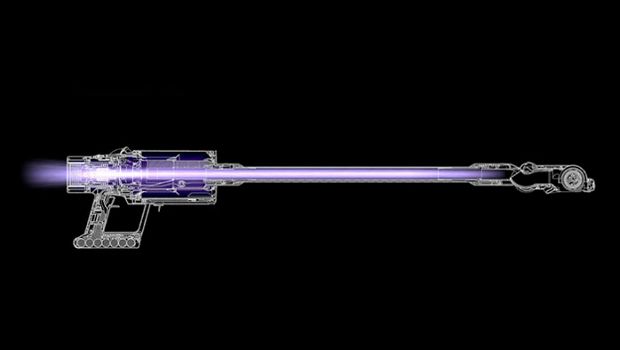 Graphic of airflow comparison through Dyson V8™ vacuum and Dyson Cyclone V10™ vacuum