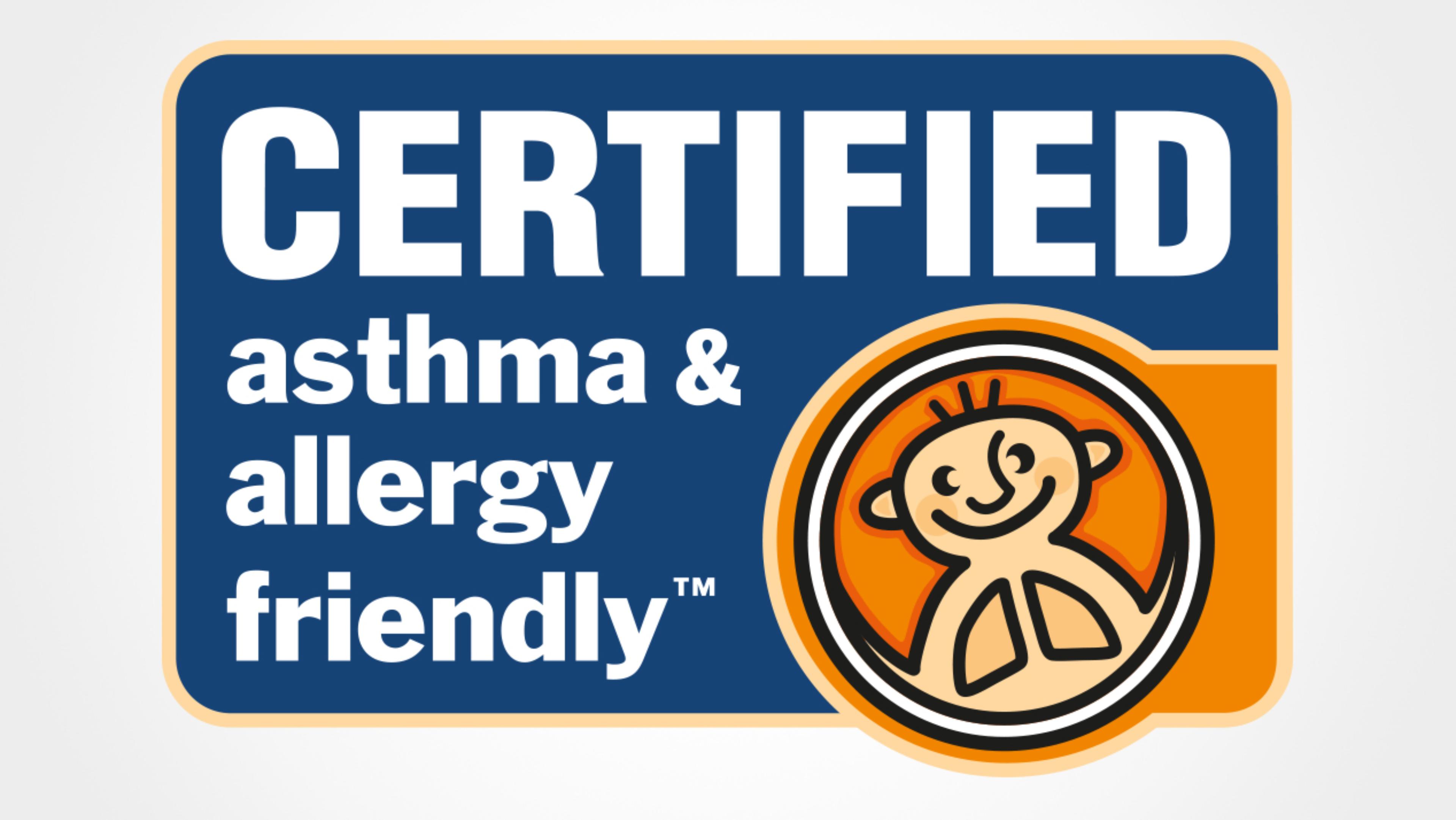 Logo sertifikasi Asthma and Allergy Friendly