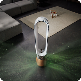 Dyson Find+Follow Purifier Cool PC3 air purifier traps pollutants from the airflow.
