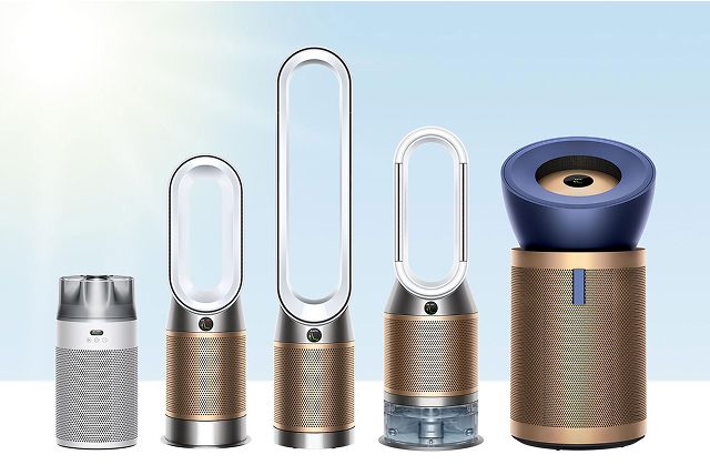 A select range of the Dyson fan and air purifiers.