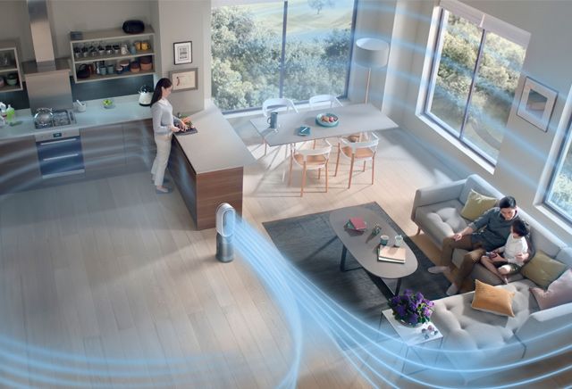 dyson purifier in a living room