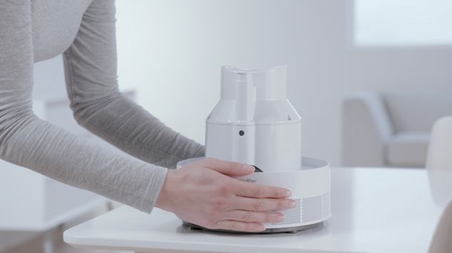 Base of Dyson humidifier placed on a table