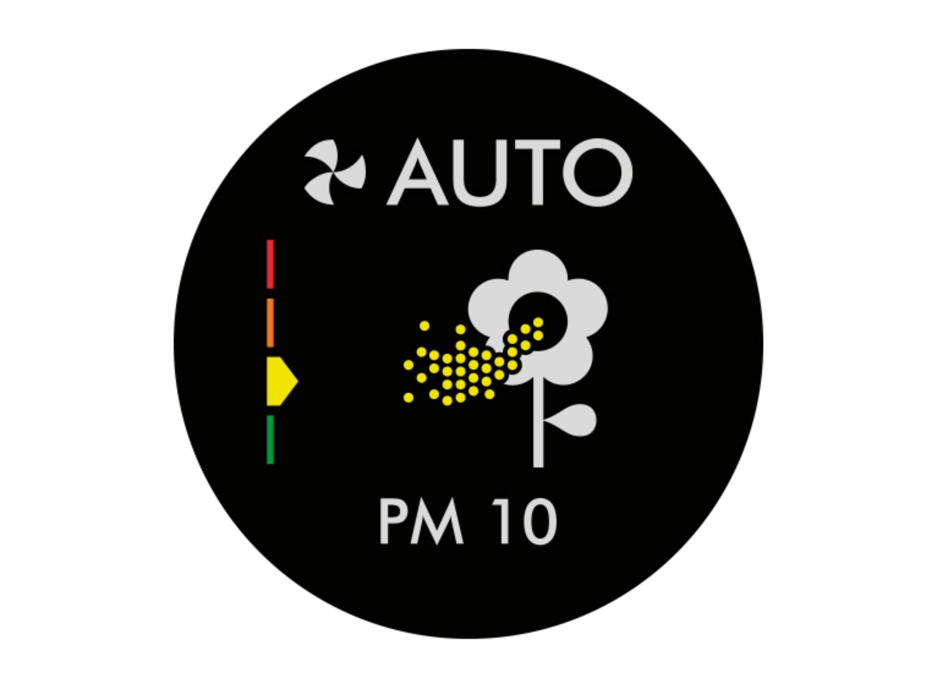 شاشة LCD تعرض الجسيمات بحجم PM10