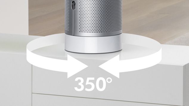 Le Dyson Pure Cool de bureau oscille jusqu’à 350 degrés