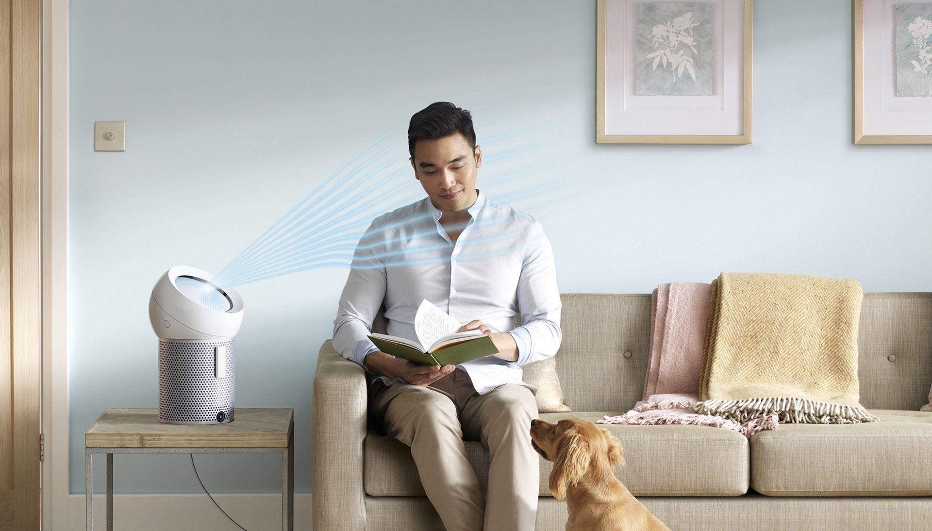 Dyson Pure Cool Me in living room