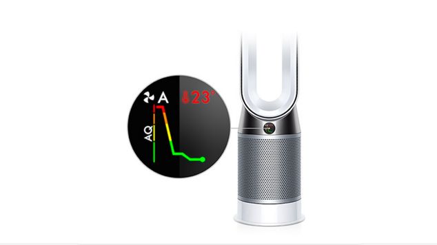 Dyson Pure Hot + Cool air purifier fan heater senses pollution