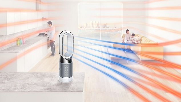 Dyson Luftreiniger lässt die Luft im Raum zirkulieren