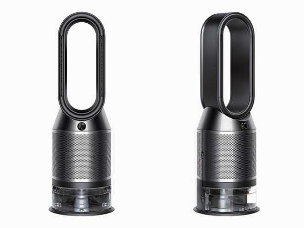 Dyson Humidify+Cool fan front and side view