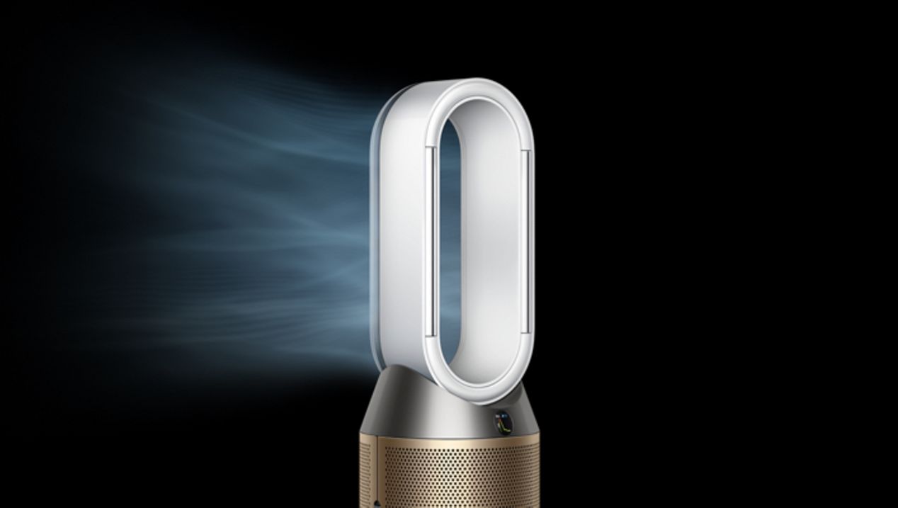 Air purifier humidifier diffused mode with airflow coming out the back of the machine