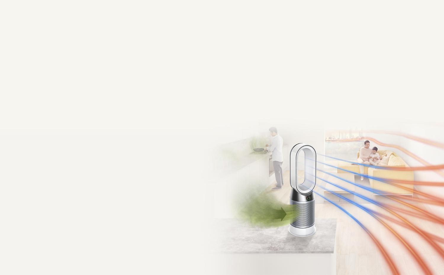 Purificatore Dyson in soggiorno