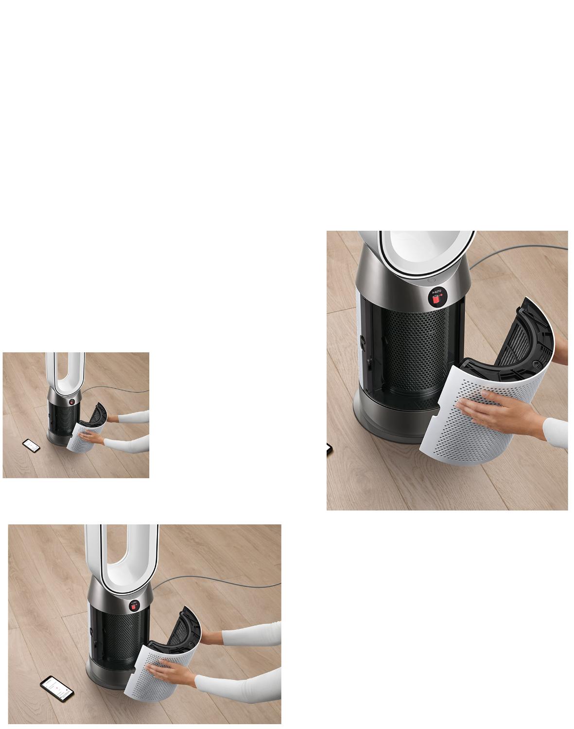 Remoção do filtro do Dyson Purifier Hot+Cool HP1.