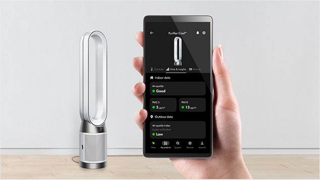 Steuern des Dyson Purifier Cool PC1 per MyDyson App 