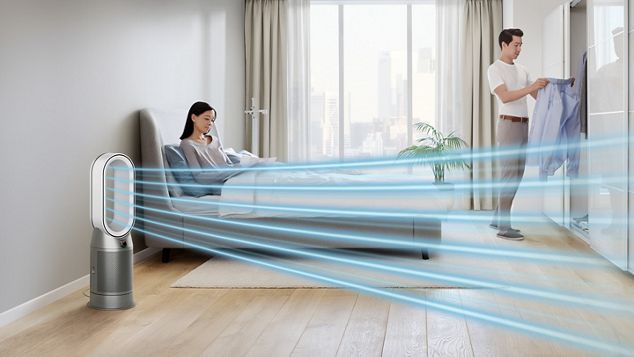 Dyson purifier working in a quiet environment
