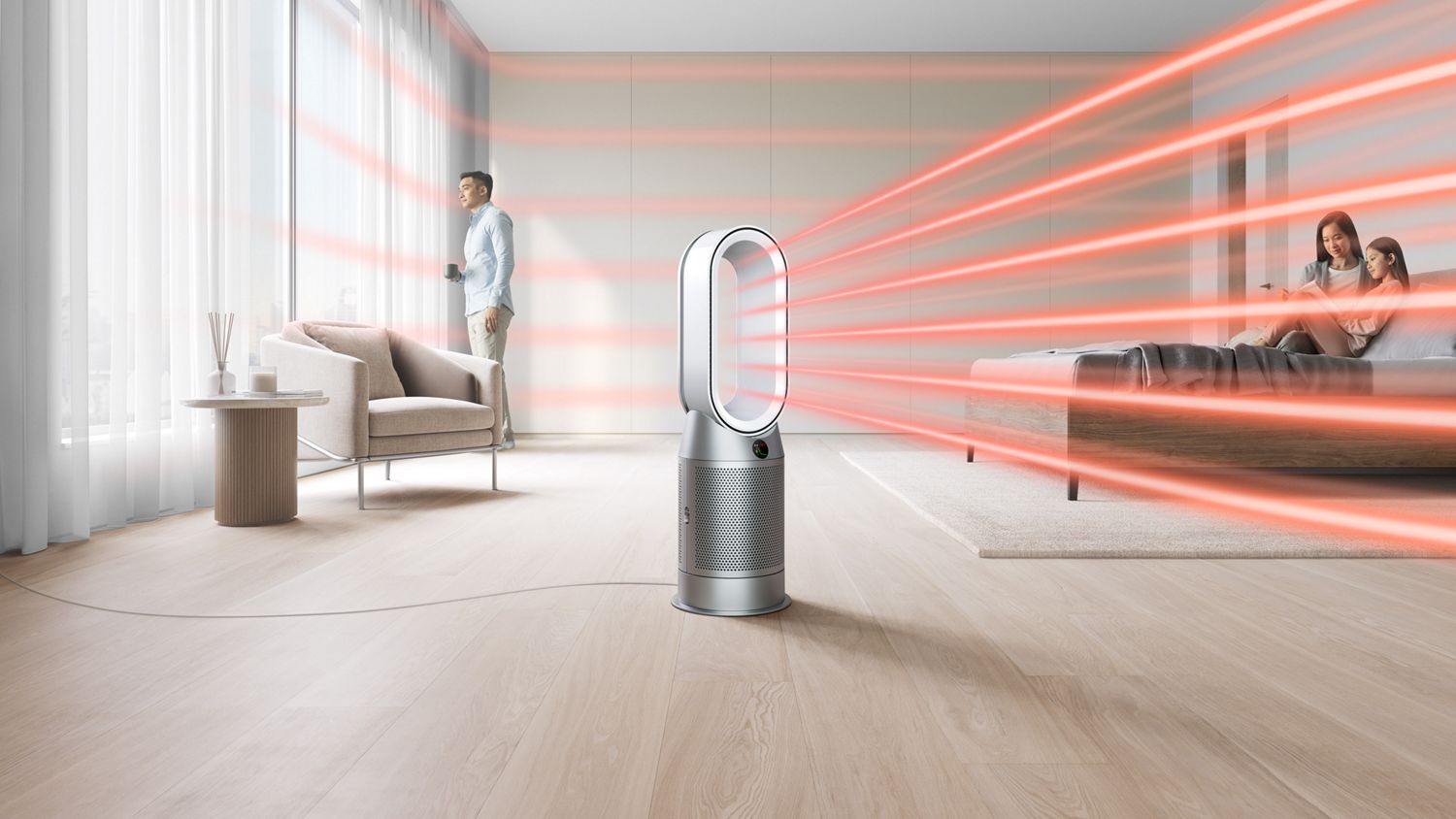 Purificador Dyson Purifier Hot + Cool calienta una división