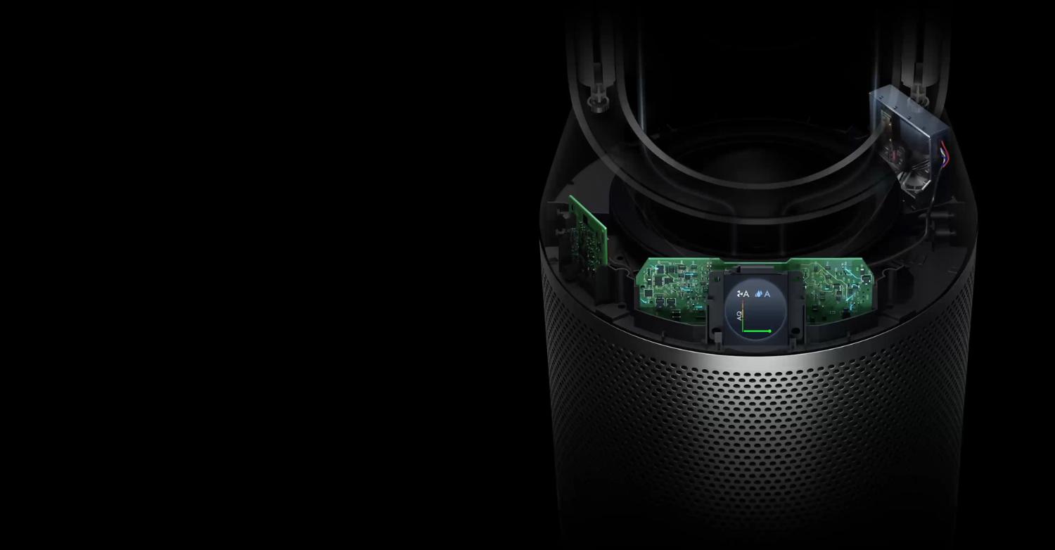 Air purfifier humidifier three sensors – displayed on LCD screen