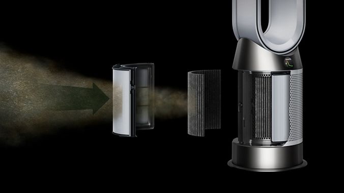 Dyson Purifier Hot+Cool™ Gen1 machine purifying fan heater 2 The filters within a Dyson purifier.