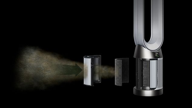 The filters within a Dyson purifier.
