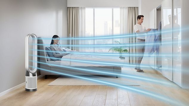 The Dyson Purifier Cool Gen1 machine purifying a bedroom.