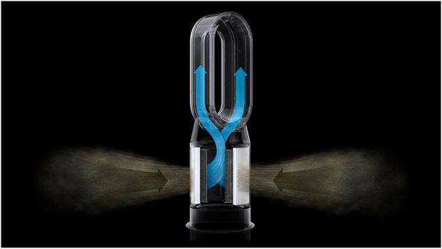 Dyson purifier purifying a large living space