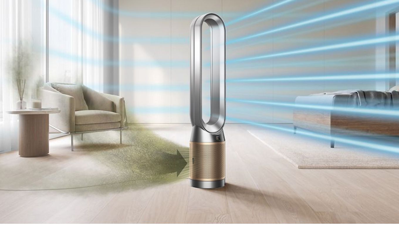 Purificateur humidifcateur Dyson dans une pièce