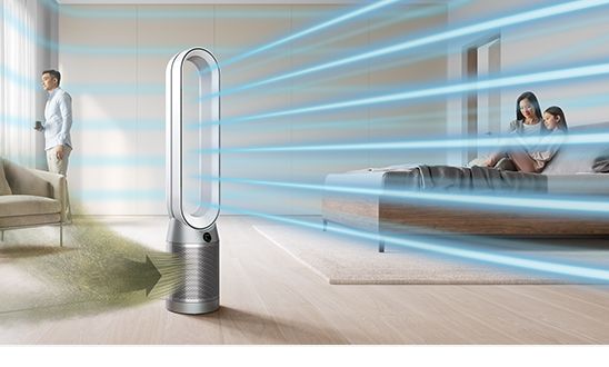 Dyson Purifier Cool Autoreact purifying a large bedroom 