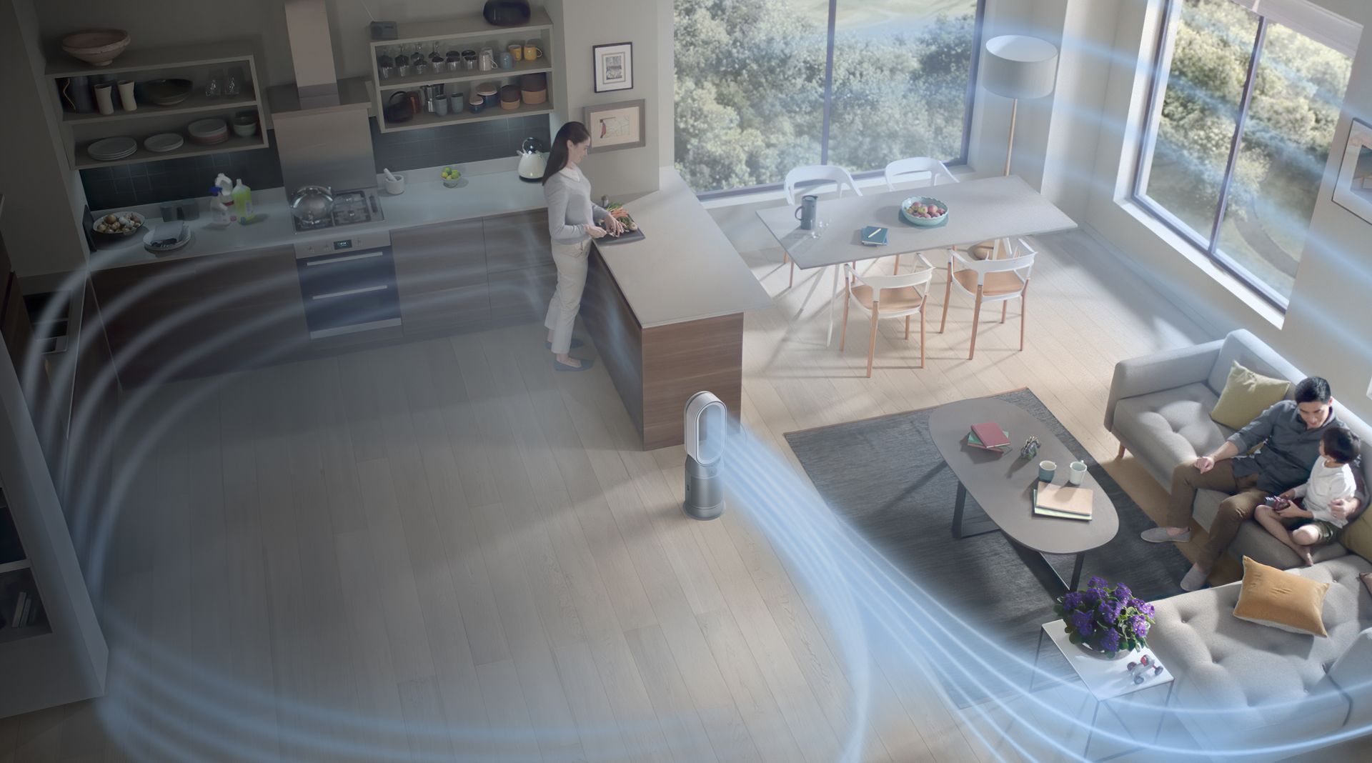 Dyson purifier hot+cool formaldehyde purifying a large living space