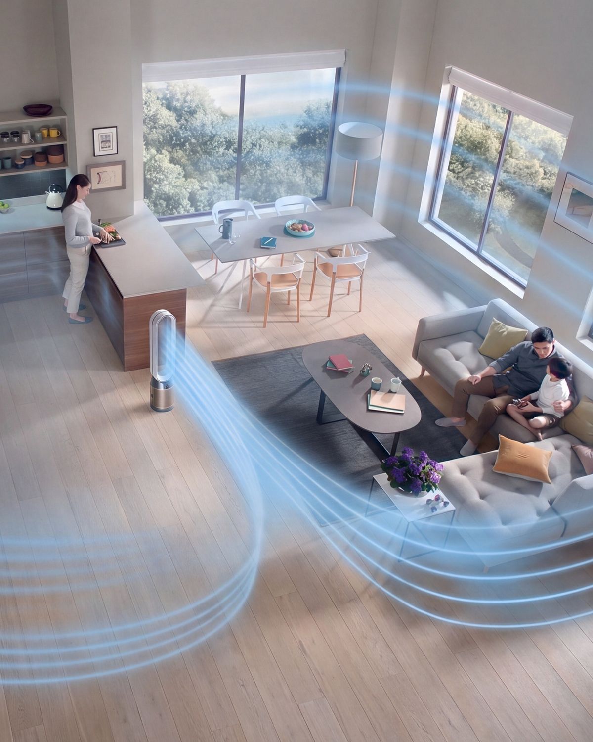 Dyson purifier whole room air projection