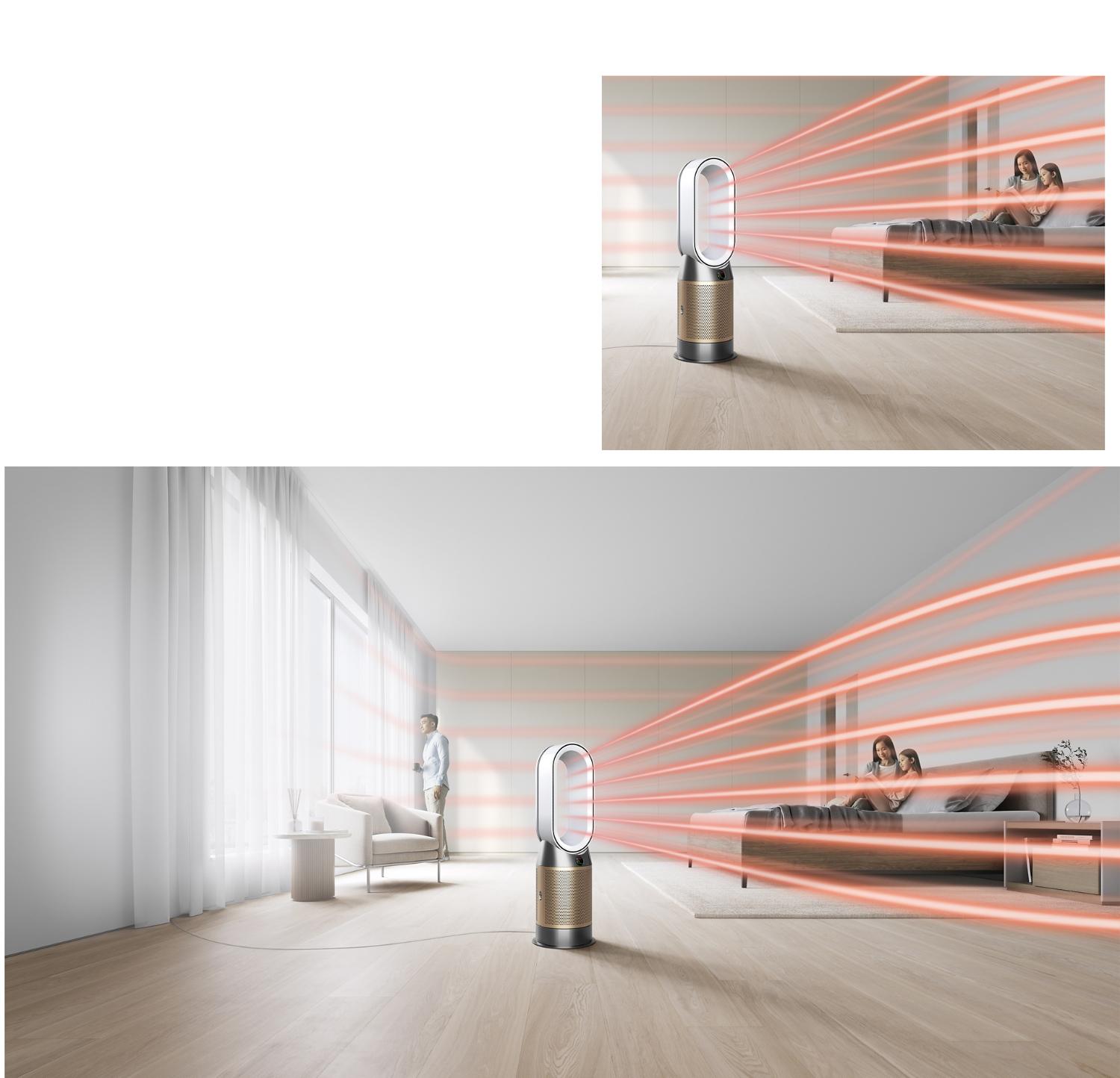 Dyson hot+cool formaldehyde luchtreinigingsventilator die de hele kamer verwarmt