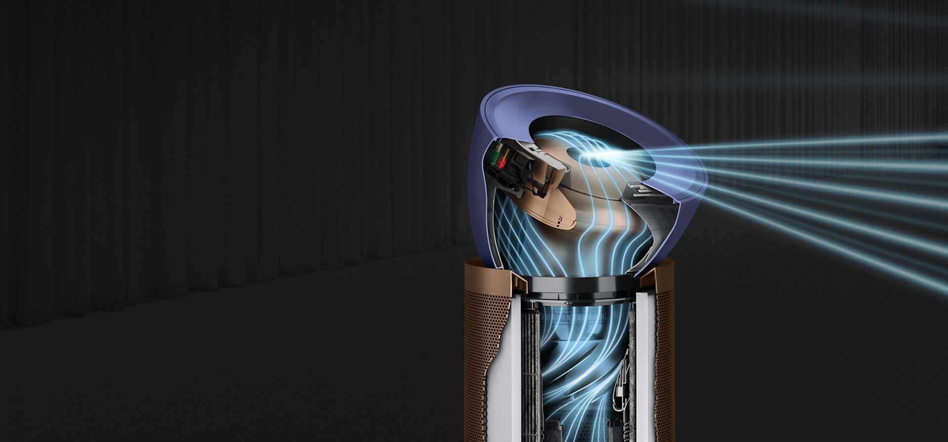 Cutaway of the Dyson Purifier Big+Quiet Formaldehyde.